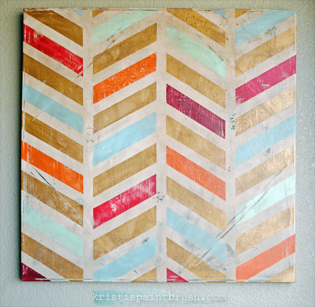 22. COOL CANVAS PAINTING IDEAS PROJECTS USING TAPE