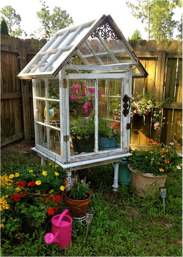 #7 UP-CYCLE OLD WINDOWS into a small green house