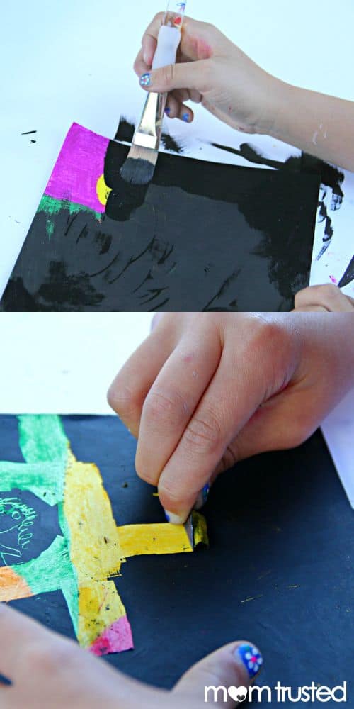 #6 VISUALIZE PAINTING A WHITE CANVAS BLACK TO HIGHLIGHT BRIGHT COLORS