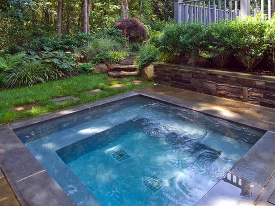 #4 Construct a backyard recreational ground with a plunge bath at the center