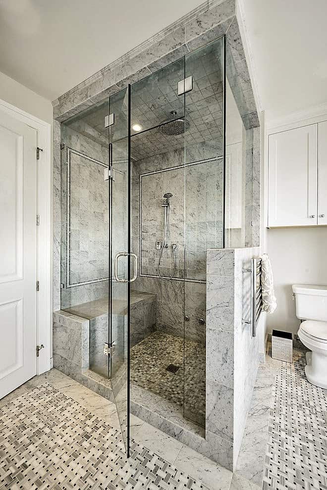 elegant natural stone bathroom
