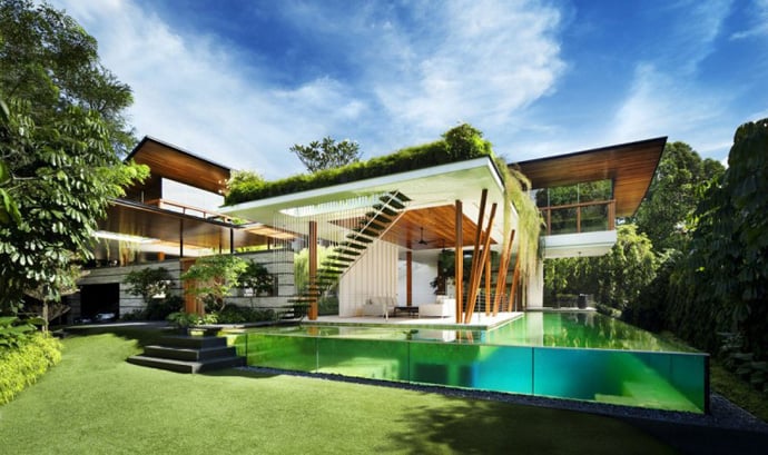 Extraordinary Luxurious Modern Mansion Embedded in Vegetation The Willow House by Guz Architects homesthetics dream home 11