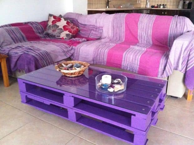 COLORFUL PALLET COFFEE TABLE