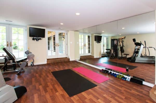 You can install a garage into a spacious home gym