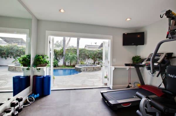 Connect your home gym with the outdoor realm and breathe fresh air in your work out.