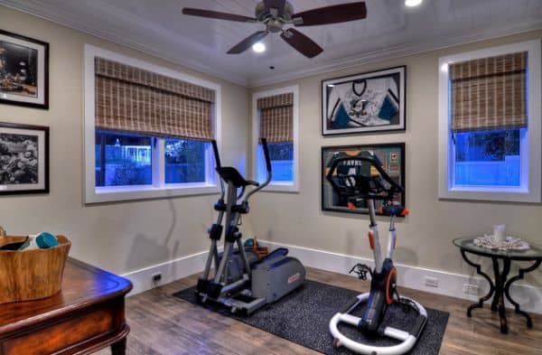 Your home gym can be nestled into a corner in your living room, get active, stay healthy.