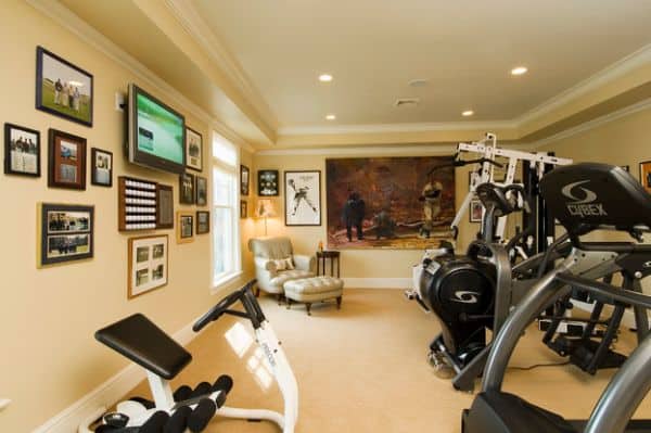 Cherished sports memorabilia could be beautiful additions in your home gym