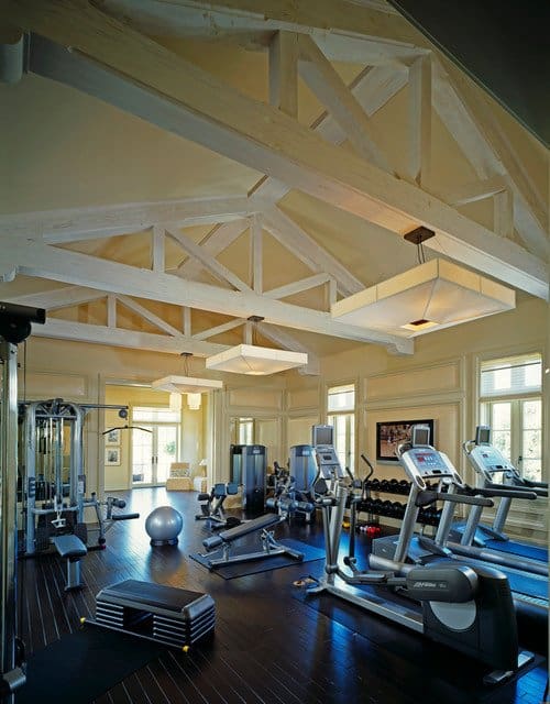 An expansive attic space to shelter your gym is ideal