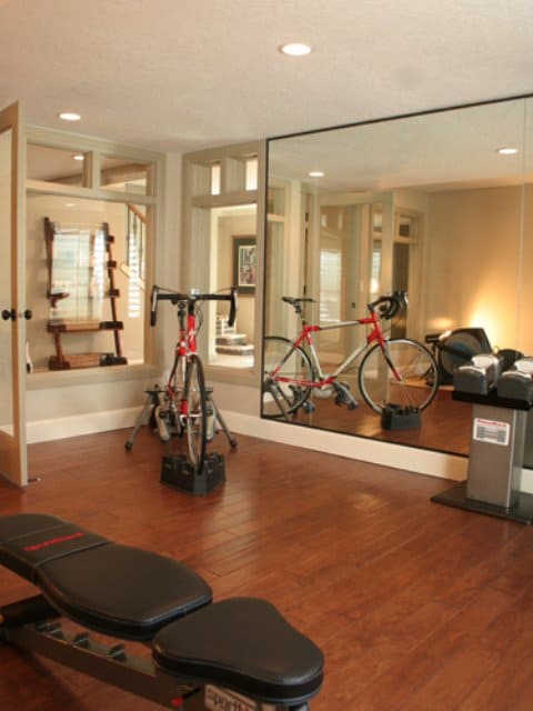 Traditional spaces can nestle gyms too, in a beautiful manner.