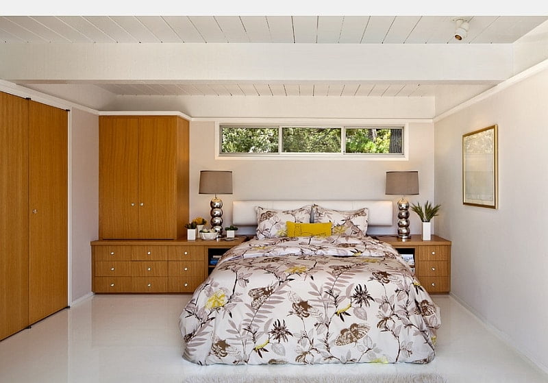 luxuriant simple beautiful modern-basement-bedroom-design