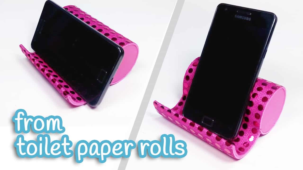 toilet paper roll phone holder