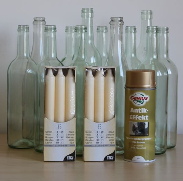 minimilistic wine-bottle candle material