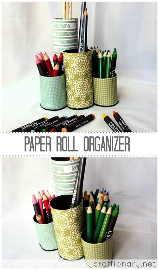 recycle-paper-roll organizer