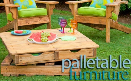 revolving pallet coffee table
