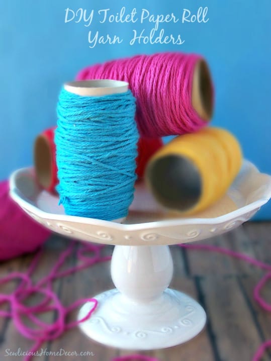 Toilet Paper Roll Crafts yarn organizer