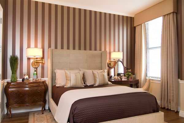 vertical stripes can encourage veriticality in your bedroom