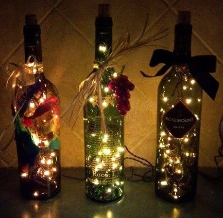 wine bottle craft decorated