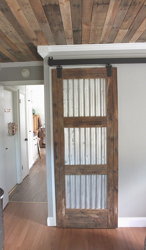 #99. PALLET WOOD TURNED INTO A SLIDING DOOR