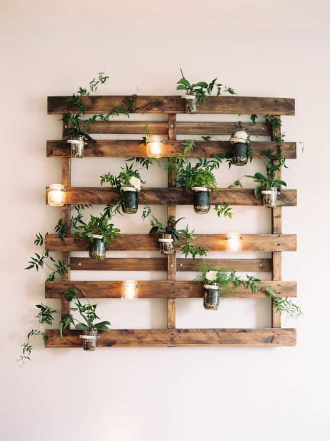 #17. WOODEN PALLETS TURNED INDOOR VERTICAL GARDEN