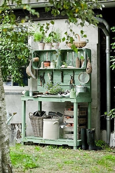 #21. MINT WOODEN PALLET PLANTING CENTER