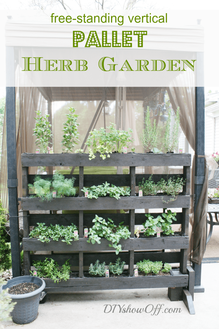 #22. VERTICAL PALLET HERB GARDEN