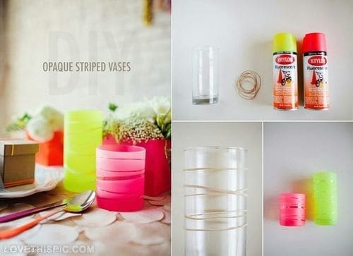 DIY STRIPPED DRINKING GLASS