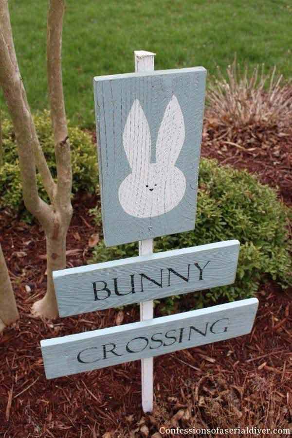 #27 a simple bunny sign can bring immense joy