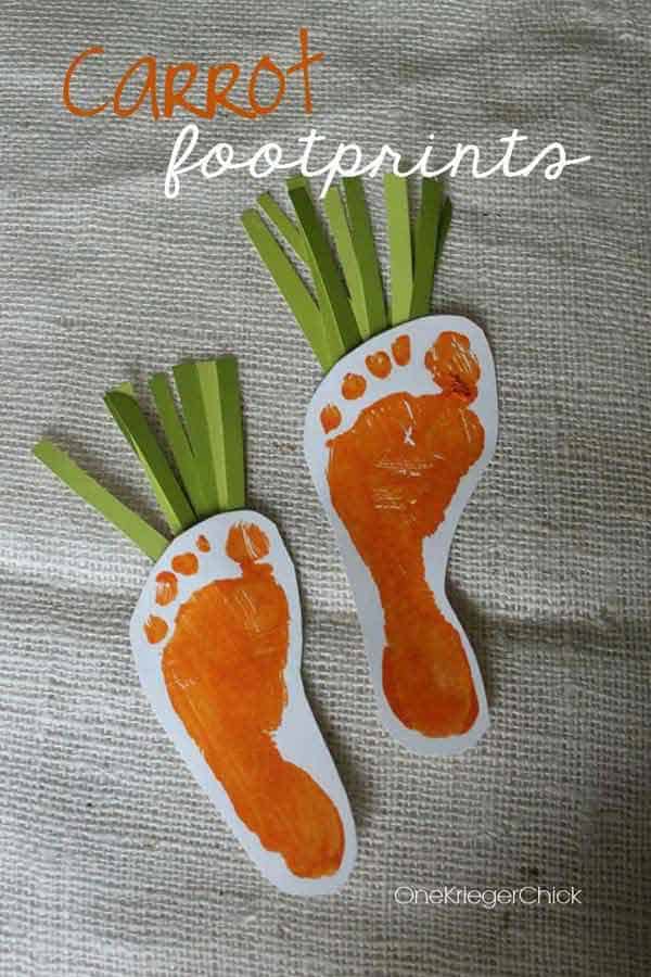 #6 realize beautiful carrot paper footprints