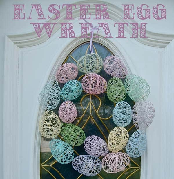 #7 design a colorful easter egg wreath for your porch