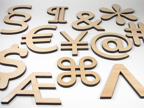 TYPOGRAPHIC CHARACTERS COASTER 2