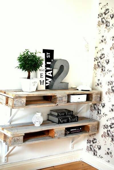 #54. WOODEN PALLET SHELVING