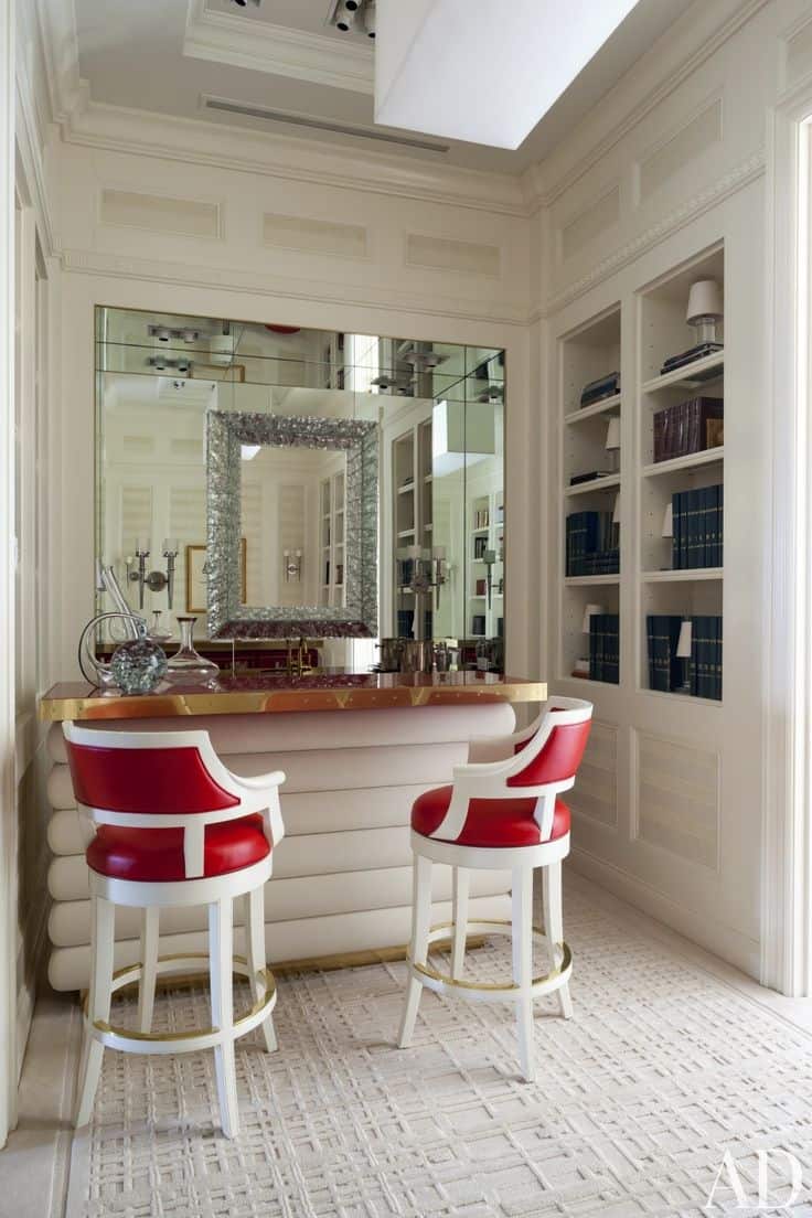 Step inside 18 stylish spaces with at-home bars perfect for easy entertaining.