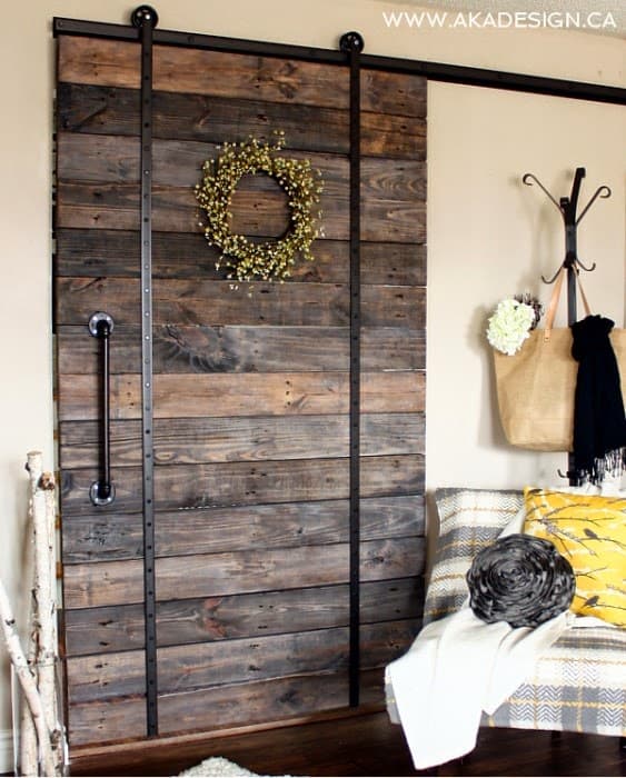 #62. PALLET WOOD SLIDING DOOR