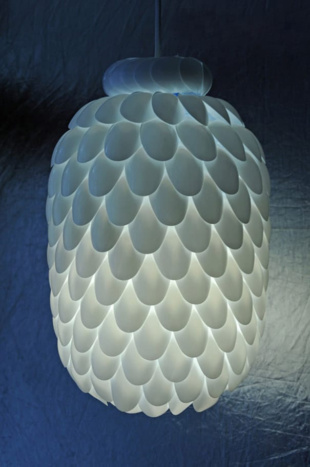 BEAUTIFUL PLASTIC SPOON LAMP