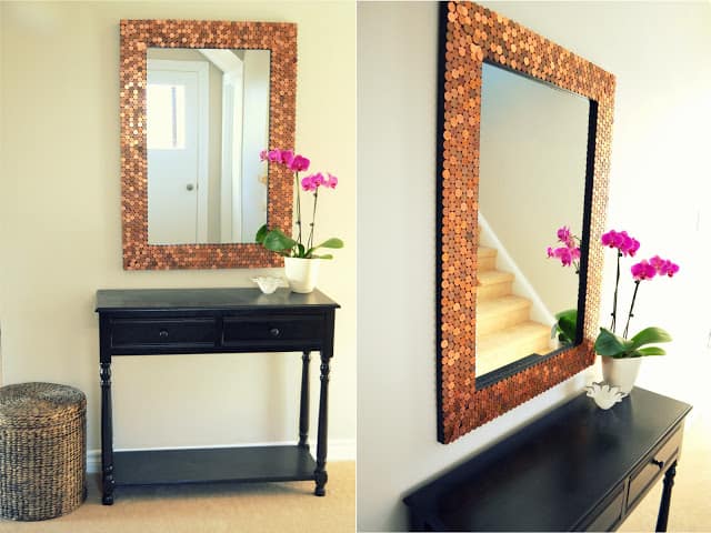 PENNY STUDDED MIRROR