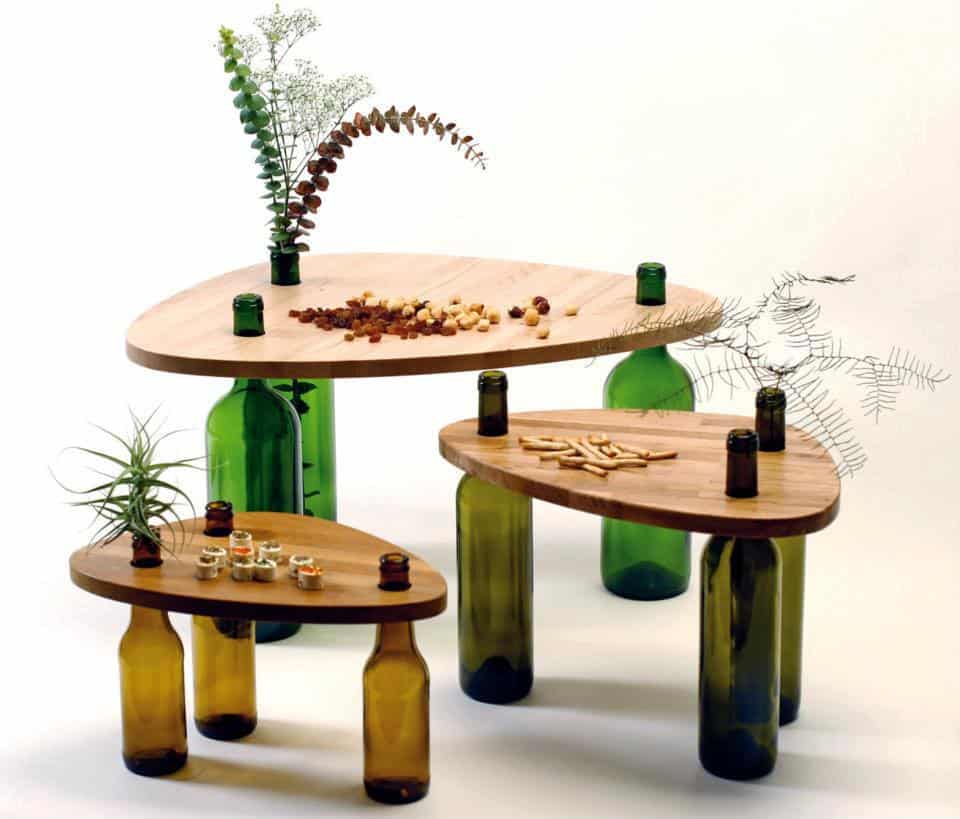 DIY WINE BOTTLE TABLE