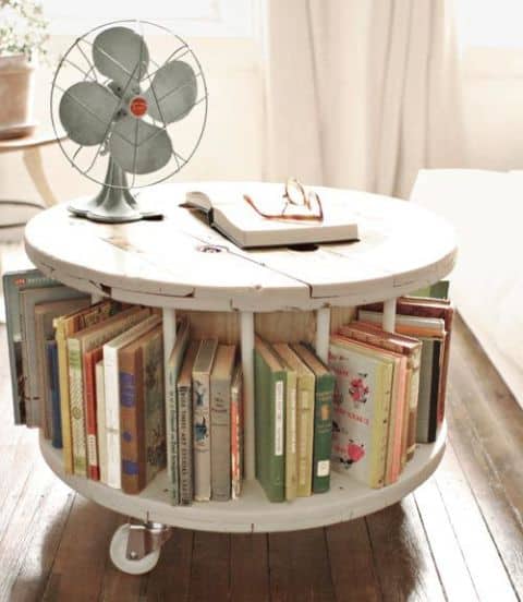  CABLE SPOOL COFFEE TABLE