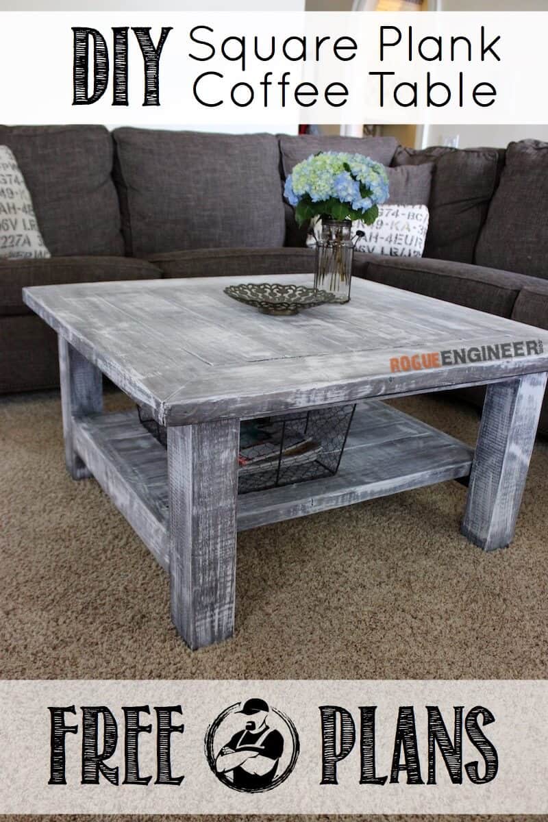 SQUARE PLANK COFFEE TABLE