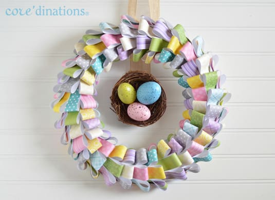 COLORFUL PAPER EASTER WREATH