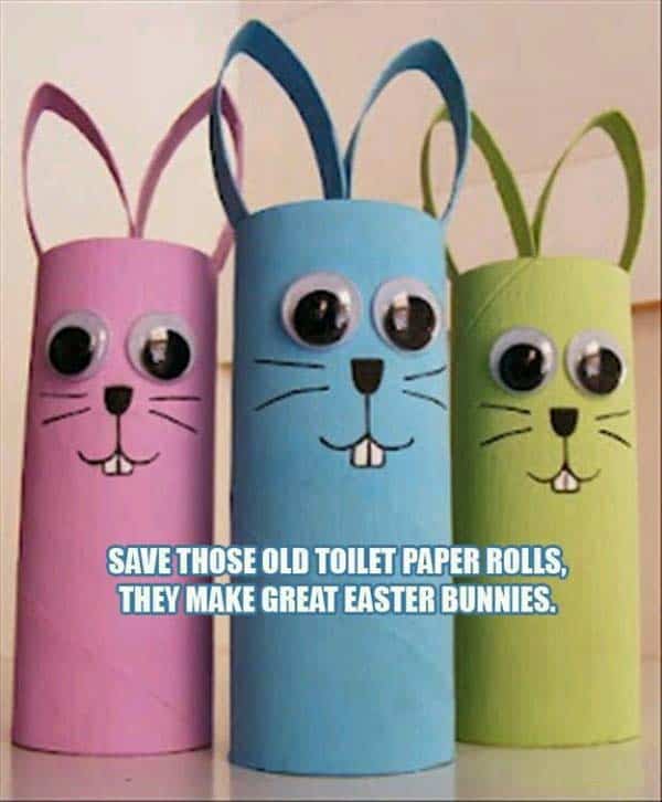 Toilet paper roll crafts ready for Easter