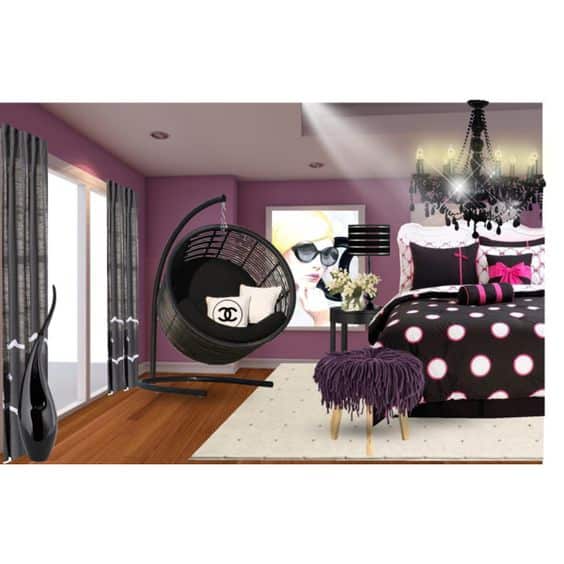 #4 add a few dark black accents to contrast the fuchsia tones