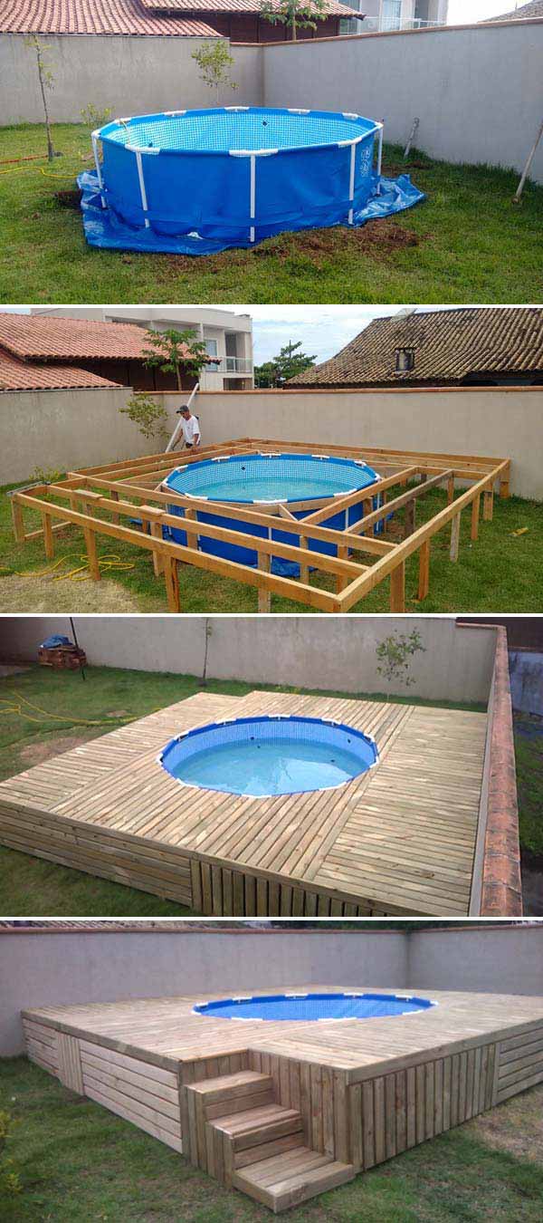 #8 BUILD A DECK AROUND YOUR ABOVE-GROUND SWIMMING POOL