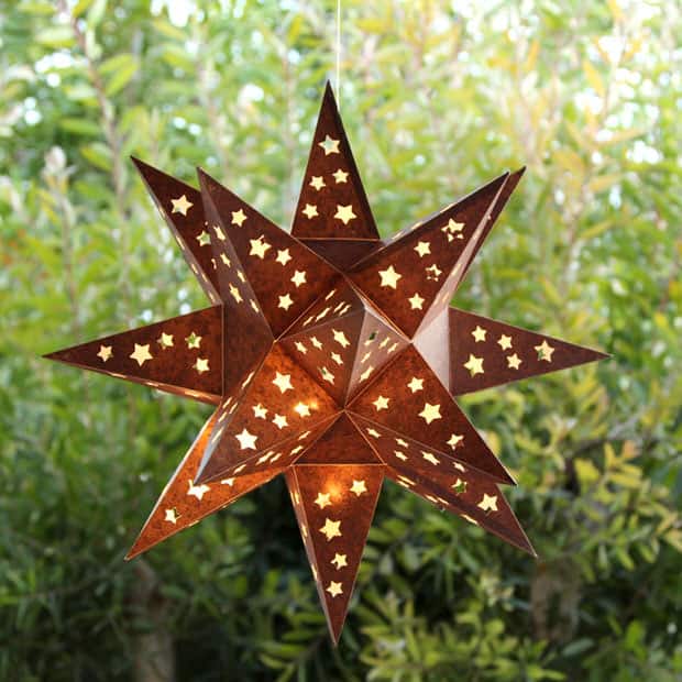 8. A GLORIOUS STAR SHAPED GARDEN LANTERN