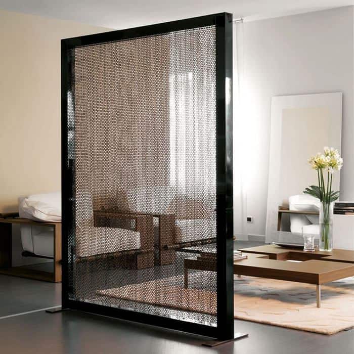 A9-framed-black-metal-mesh-room-divider-opicos-dot-com-700px