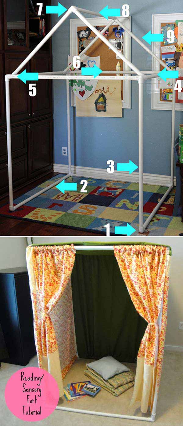 16. CREATE A PVC PIPE PLAY SMALL HOUSE