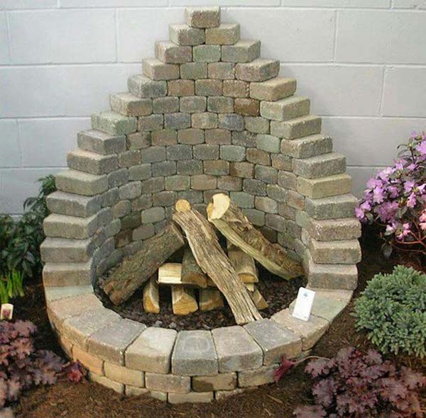 20. stack landscaping pavers into a beautiful fire pit