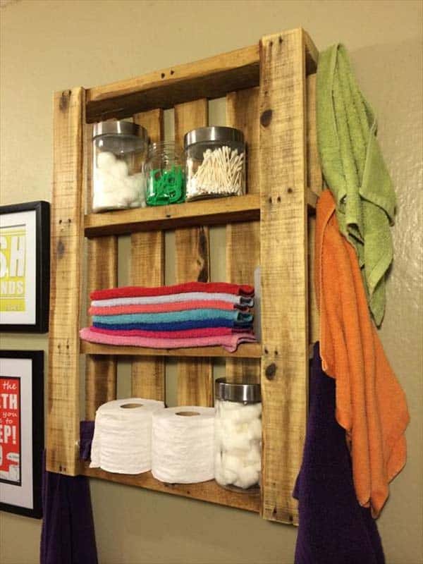 13. BUILD OPEN SHELVING OPTIONS WITH PALLETS
