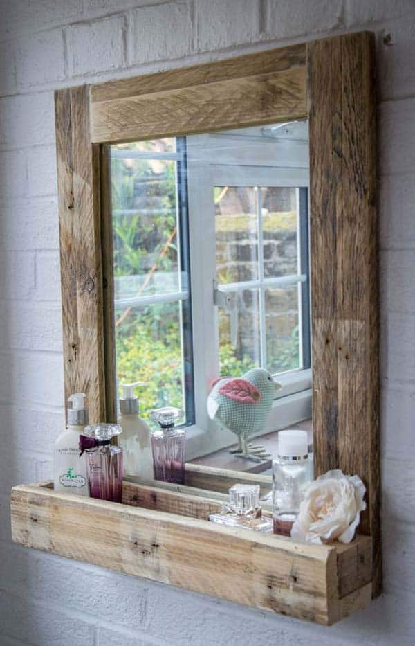 22. USE SALVAGED WOOD TO SHAPE AN EPIC MIRROR
