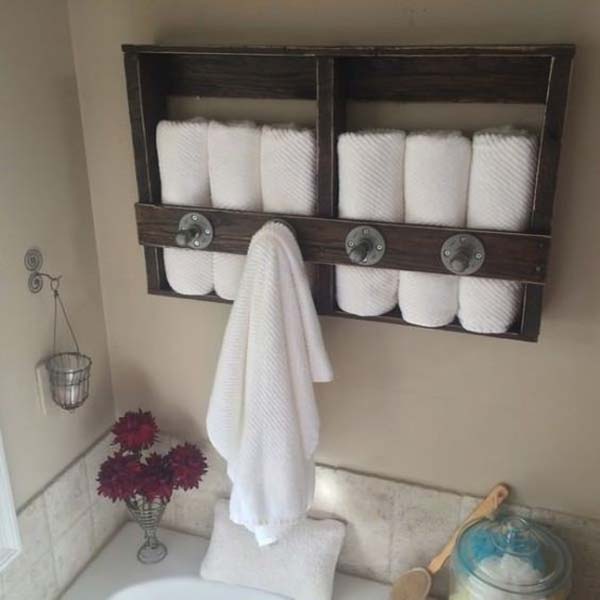 23. TOWEL RACK AND STORAGE IN A SIMPLE UNIT