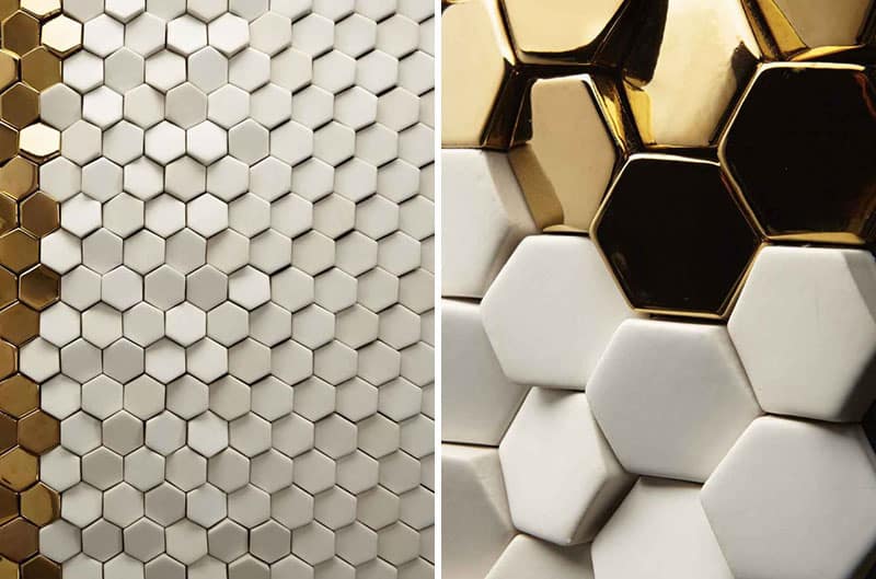 2. Hexagonal volumes - The Alexander Tile in ceramic designed by Giles Miller